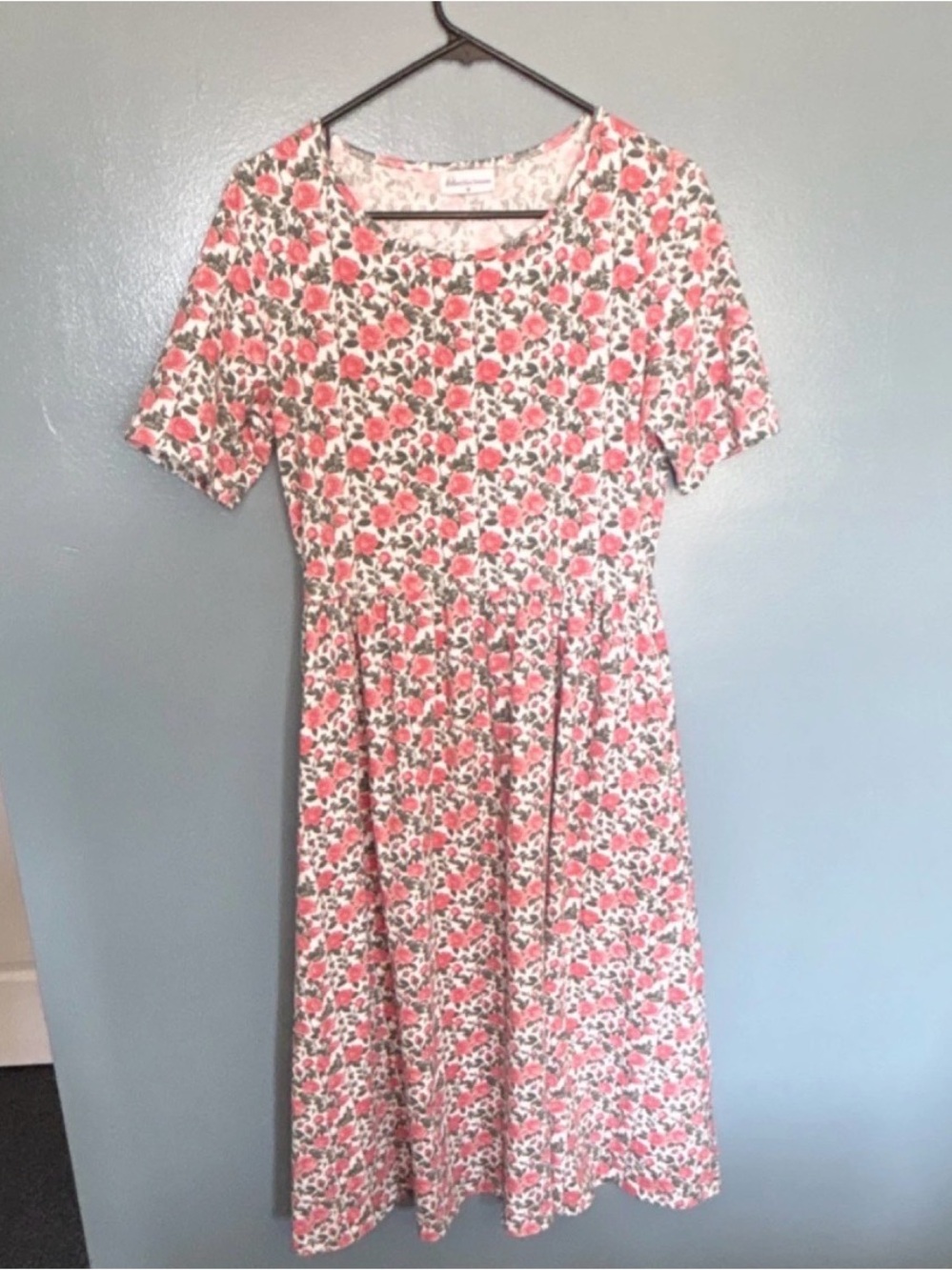 Mary Like Dresses Short-Sleeve Pink Floral Midi Dress, Women's